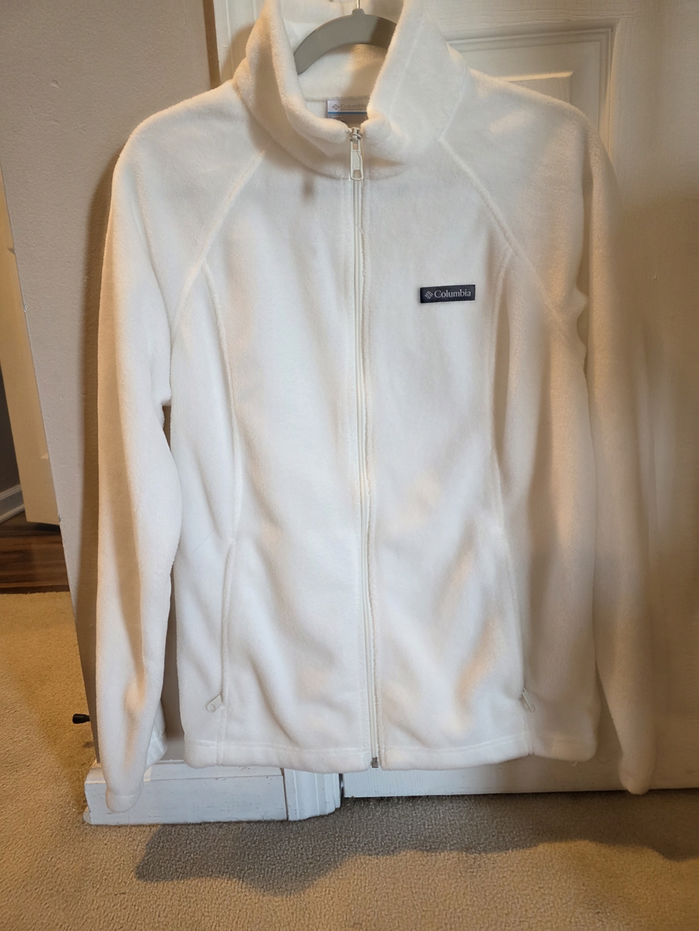 Columbia Women's Cream Full-Zip Teddy Fleece Jacket